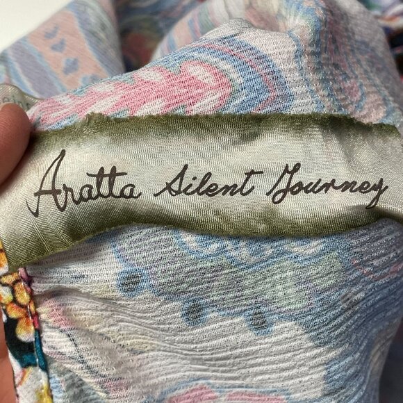 Aratta Silent Journey Womens Festival Maxi Dress Size S Hippie Boho Floral Flowy - Picture 9 of 16